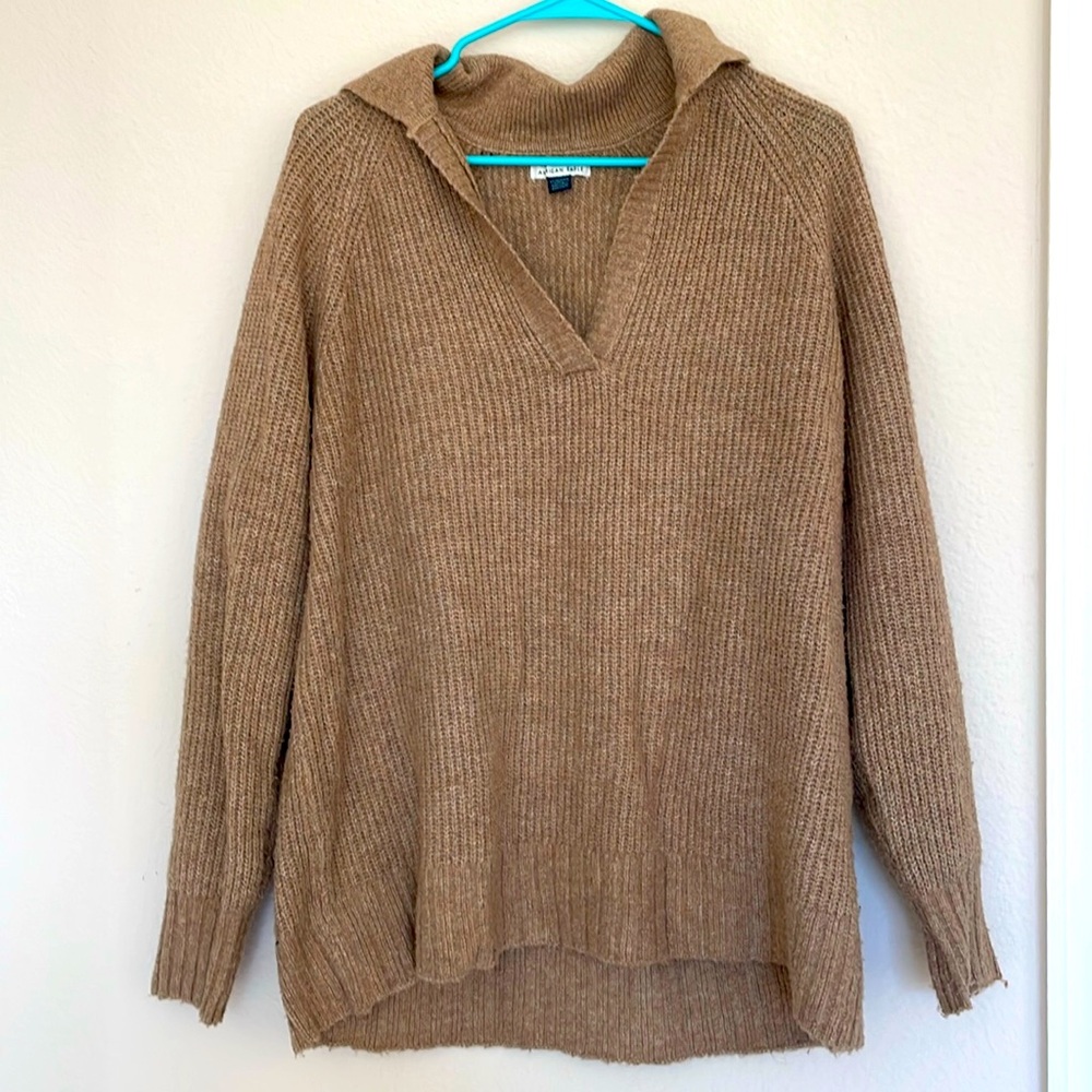 American Eagle Whoa So Soft Oversized Collared Sweater